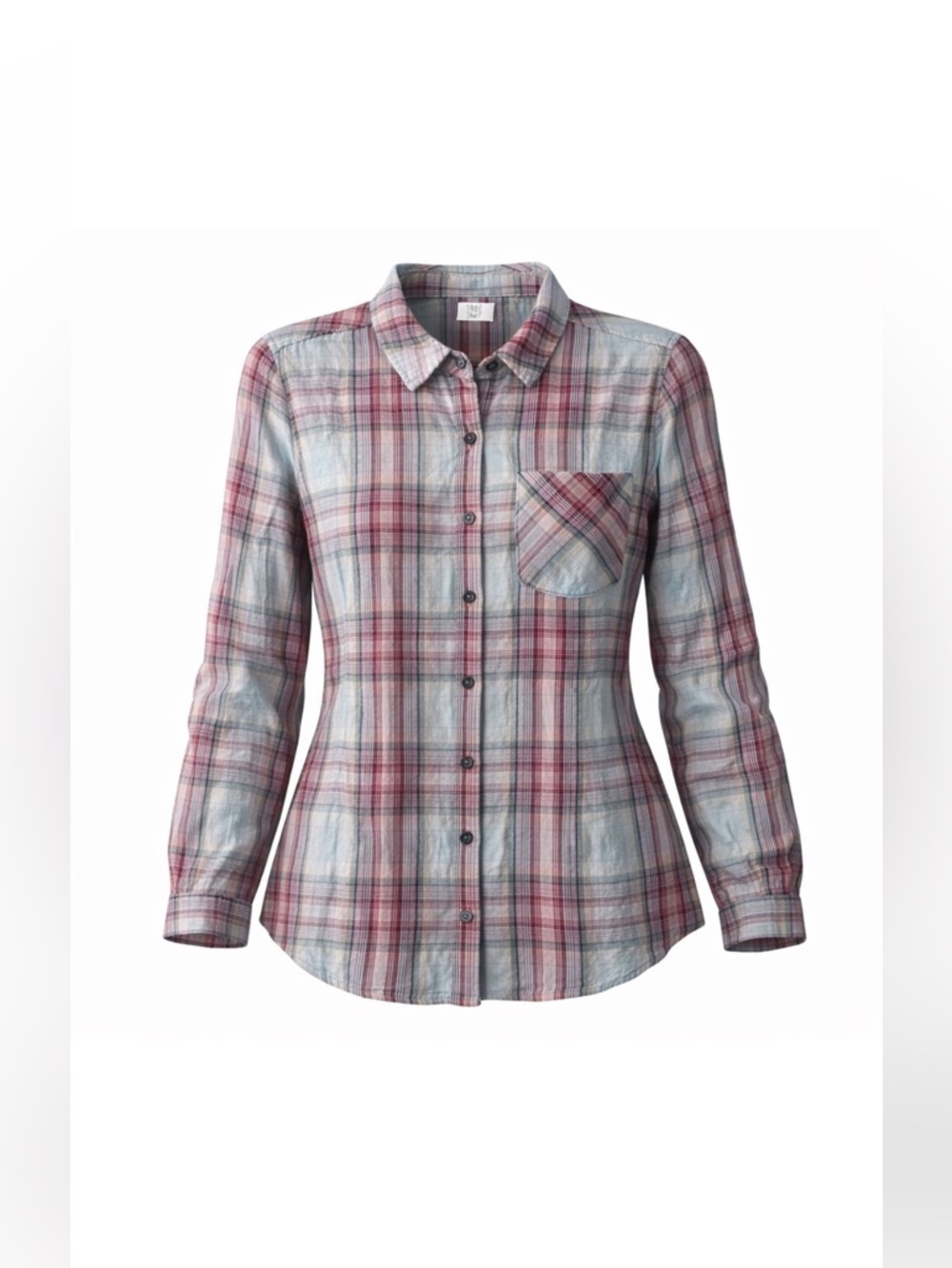 True Craft Plaid Button-Down Shirt Soft Cotton Flannel Casual Cozy Top Medium